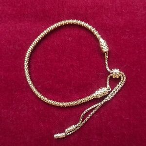 Authentic Pandora 14K gold plated Studded Chain Slider bracelet. NWOT.
